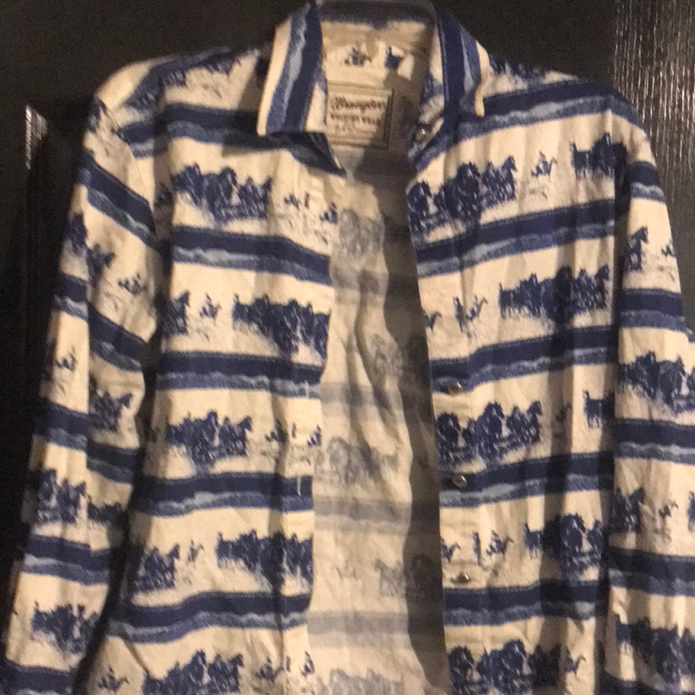 Button Down Horse Top